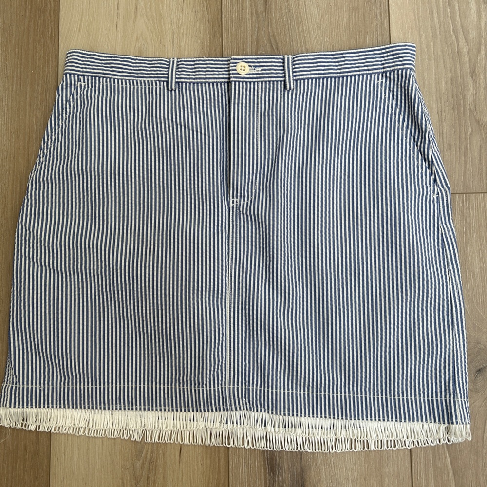 RALPH LAUREN SPORT SEERSUCKER MINI SKIRT - 6 - EUC!